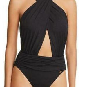 Vince camuto halter wrap one piece swimsuit size 8